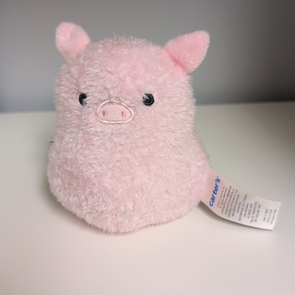 Carter's Pig And Cow Plush Rattle Set, Excellent Used Condition - Picture 4 of 5
